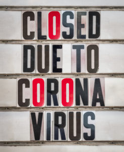 Closed Due To Coronavirus Sign